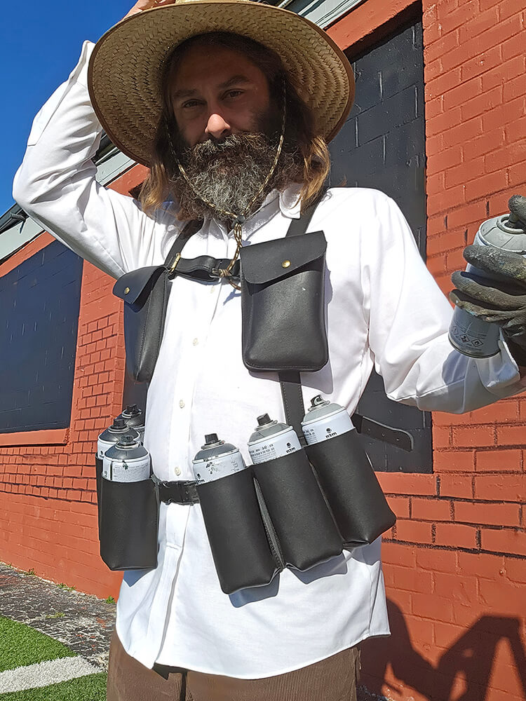 Biographical photos of Ocala Florida Marion County Mural Artist Drake Arnold Art 